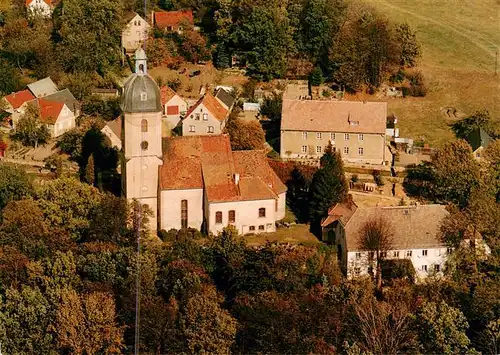 AK / Ansichtskarte  Koenigshain_Goerlitz Kirche Koenigshain Fliegeraufnahme Koenigshain Goerlitz