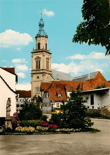 AK / Ansichtskarte  Bergrheinfeld Ortszentrum mit Kirche Bergrheinfeld