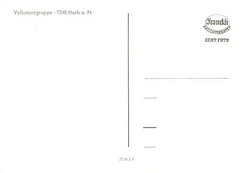 AK / Ansichtskarte  Horb_Neckar Volkstanzgruppe Horb Neckar