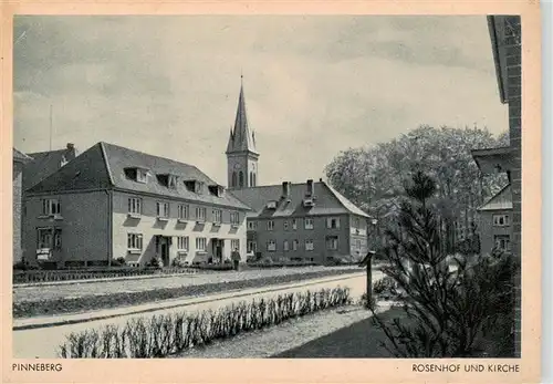 AK / Ansichtskarte  Pinneberg Rosenhof und Kirche Pinneberg