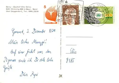 AK / Ansichtskarte  Greising Berggasthof Otto Geiss Fliegeraufnahme Greising