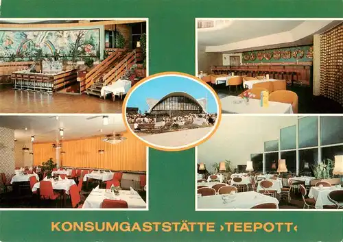 AK / Ansichtskarte  Warnemuende_Ostseebad Konsum Gaststaette Teepott Gastraeume Warnemuende_Ostseebad