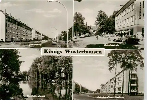 AK / Ansichtskarte  Koenigs-Wusterhausen Goethestrasse Bahnhofstrasse Am Motte Kanal Heinrich Heine Siedlung Koenigs-Wusterhausen