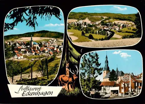 AK / Ansichtskarte  Eckenhagen Ortsansicht Panorama Kirche Eckenhagen