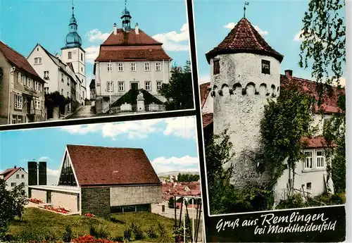 AK / Ansichtskarte  Remlingen_Unterfranken Rathaus Kirche Schlossturm Remlingen Unterfranken