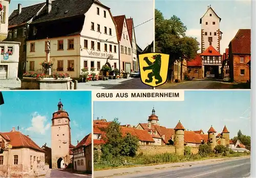 AK / Ansichtskarte  Mainbernheim Gasthof Stadttore Schloss Mainbernheim