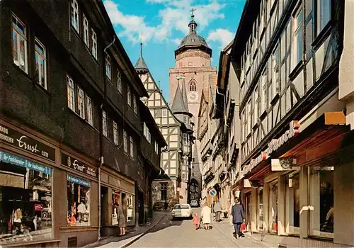 AK / Ansichtskarte  Alsfeld Obere Fuldagasse mit Blick zum Turm Alsfeld