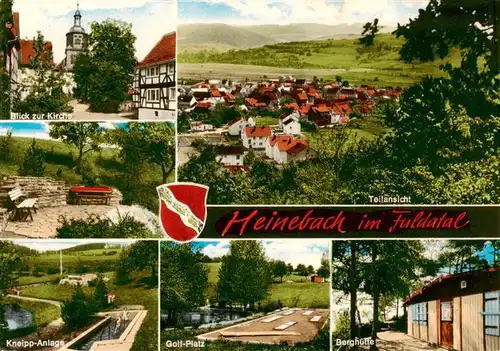 AK / Ansichtskarte  Heinebach Panorama Teilansicht Kirche Kneipp-Anlage Minigolfplatz Berghuette Heinebach