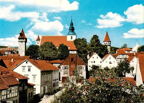 AK / Ansichtskarte  Ostheim__Rhoen Altstadt Kirchenburg 