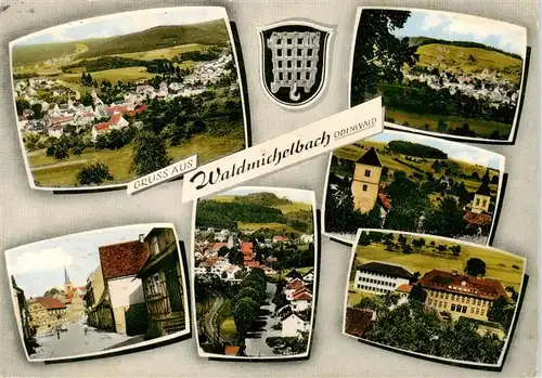 AK / Ansichtskarte  Waldmichelbach_Wald-Michelbach Panorama Ortsansichten Kirche Schloss 