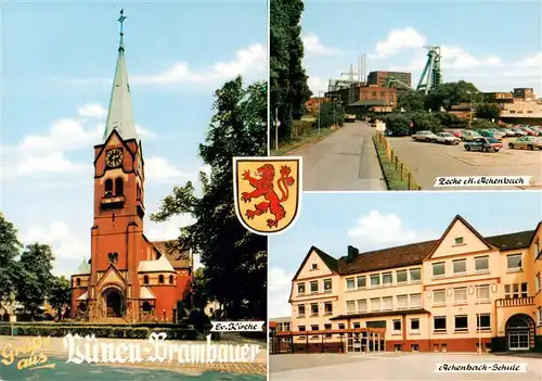 AK / Ansichtskarte  Brambauer Ev Kirche Achenbachschule Zeche M Achenbach  Brambauer