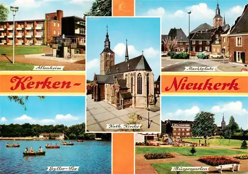 AK / Ansichtskarte  Nieukerk Altenheim Kath Kirche Marktplatz Eyller See Buergergarten Nieukerk