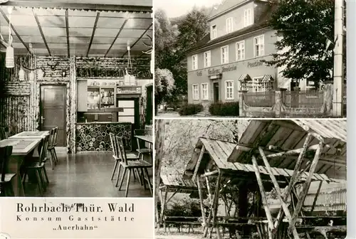 AK / Ansichtskarte 73895491 Rohrbach_Weimar Konsum Gaststaette Auerhahn Gastraum Rohrbach Weimar