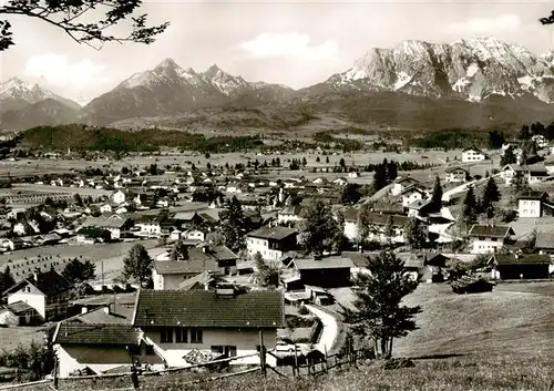 AK / Ansichtskarte  Wallgau Panorama mit Wetterstein Arn und Reitherspitze Wallgau