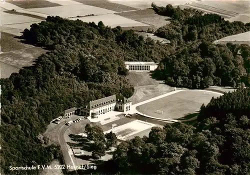 AK / Ansichtskarte  Hennef_Sieg Sportschule FVM Fliegeraufnahme Hennef Sieg