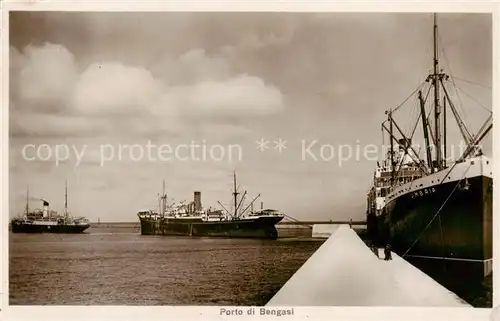 AK / Ansichtskarte  Dampfer_Oceanliner Porto di Bengasi 