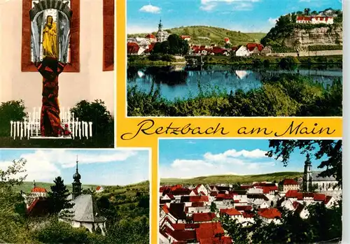 AK / Ansichtskarte  Retzbach_Zellingen Wallfahrtskirche Maria im Gruenen Tal Blick ueber den Main Retzbach Zellingen