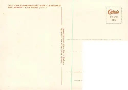 AK / Ansichtskarte 73895615 Dingden Deutsche Landjugendakademie Klausenhof Dingden