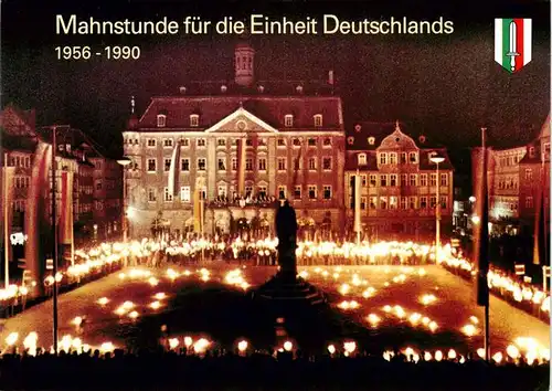 AK / Ansichtskarte  Coburg Coburger Convent Nr. 11 Mahnstunde fuer die Einheit Deutschlands beim Pfingskongress Coburg