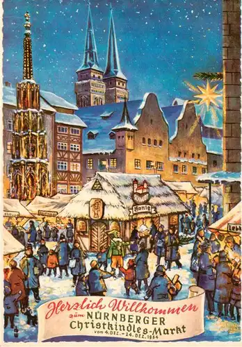 AK / Ansichtskarte  Nuernberg Christkindles-Markt Kuenstlerkarte Nuernberg