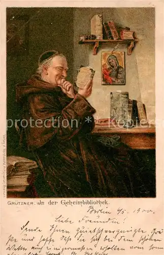 AK / Ansichtskarte  Papst_Pope_Pape Gruetzner Geheimbibliothek 