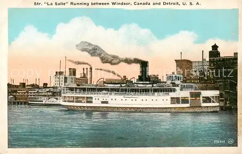 AK / Ansichtskarte  Schiffe_Ships_Navires La Salle Running between Windsor Canada and Detroit U.S.A. 