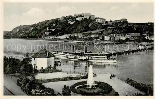 AK / Ansichtskarte  Dampfer_Seitenrad Koblenz Ehrenbreitstein 