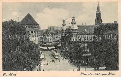 AK / Ansichtskarte  Strassenbahn_Tramway-- Duesseldorf Albert Leo Schlageter Platz 