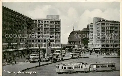 AK / Ansichtskarte  Strassenbahn_Tramway-- Berlin Alexanderplatz 