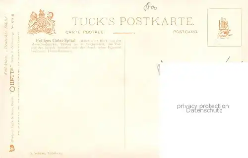 AK / Ansichtskarte  Verlag_Tucks_Oilette_Serie_Nr. Nr. 611 B Nuernberg Heiliges Geist Spital 