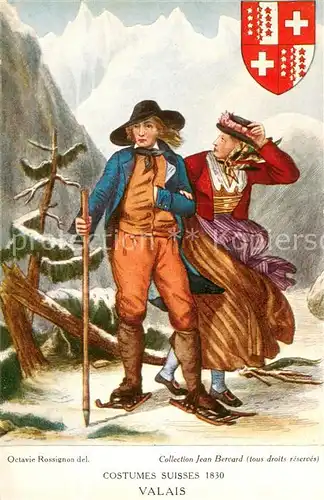 AK / Ansichtskarte  Trachten_Schweiz Valais 