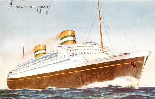 AK / Ansichtskarte  Dampfer_Oceanliner S.S.Nieuw Amsterdam  