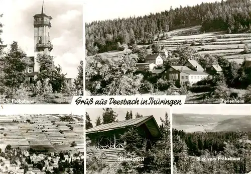 AK / Ansichtskarte 73895775 Deesbach Froebelturm Ferienheim Haxenkanzel Blick vom Froebelturm Deesbach