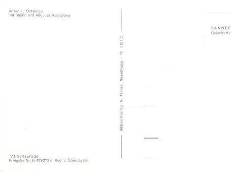 AK / Ansichtskarte  Aitrang Fliegeraufnahme mit Bayer und Allgaeuer Hochalpen Aitrang
