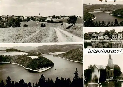 AK / Ansichtskarte  Wilhelmsdorf_Poessneck Panorama Stausee der Hohewartesperre Kirche Wilhelmsdorf Poessneck