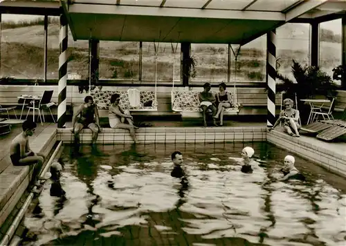 AK / Ansichtskarte  Bad_Mergentheim Geheizte Schwimmhalle im Turm des Hotel Viktoria Bad_Mergentheim