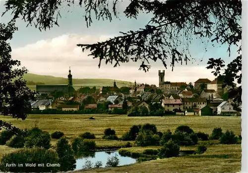 AK / Ansichtskarte  Furth_Wald Panorama mit Chamb Furth_Wald