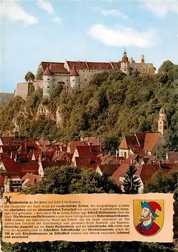 AK / Ansichtskarte 73895840 Heidenheim_Brenz Ansicht mit Schloss Hellenstein Heidenheim Brenz