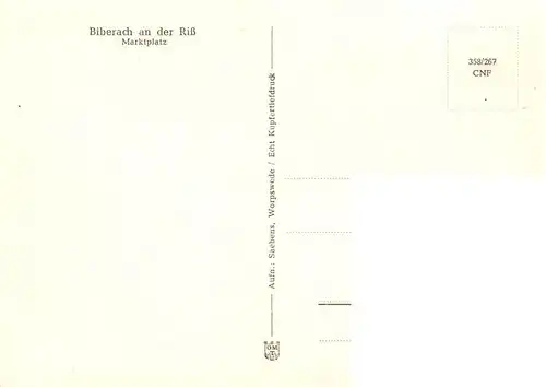 AK / Ansichtskarte  Biberach__Riss Marktplatz 