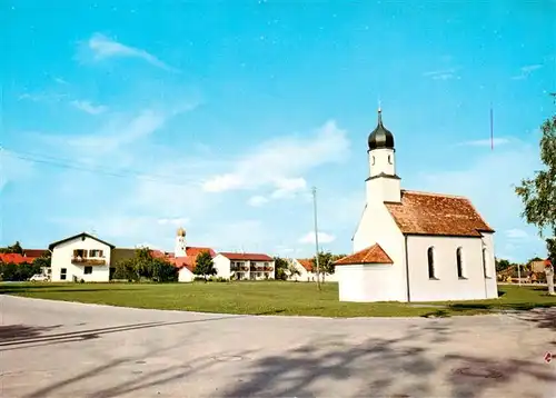 AK / Ansichtskarte  Eching_Ammersee Ansicht mit Kapelle Eching Ammersee