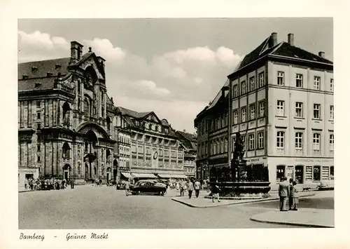 AK / Ansichtskarte  Bamberg Gruener Markt Kupfertiefdruck Bamberg