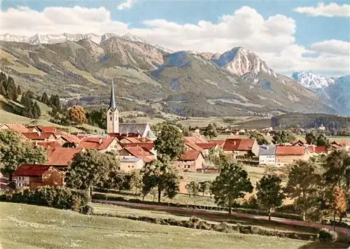 AK / Ansichtskarte  Burgberg_Allgaeu mit Allgaeuer Hochgebirge Burgberg Allgaeu