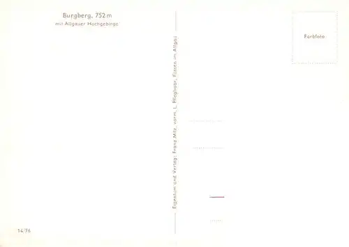 AK / Ansichtskarte  Burgberg_Allgaeu mit Allgaeuer Hochgebirge Burgberg Allgaeu