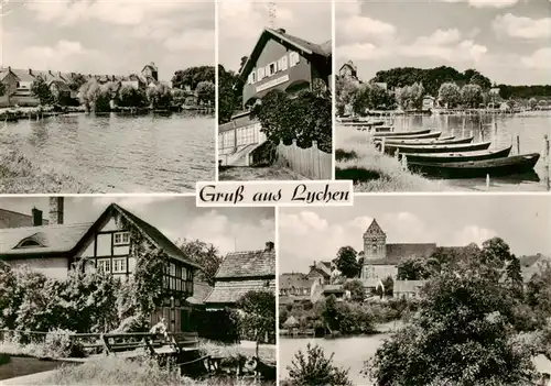 AK / Ansichtskarte  Lychen Seepartie Bootsliegeplatz Gasthaus  Lychen