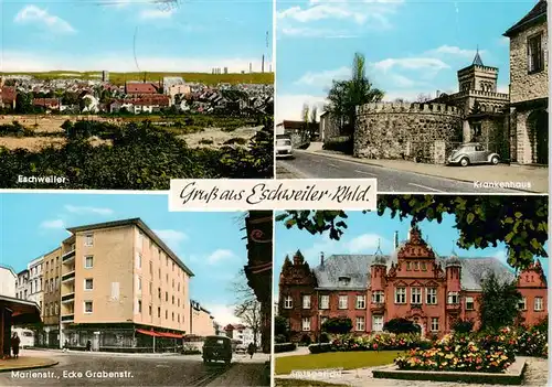 AK / Ansichtskarte 73895917 Eschweiler__Rheinland Panorama Krankenhaus Marienstrasse Ecke Grabenstrasse Amtsgericht 