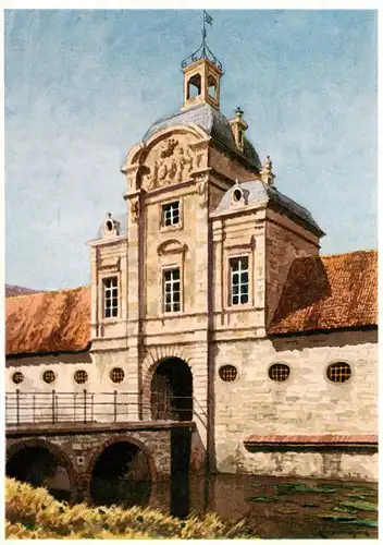 AK / Ansichtskarte  Havixbeck Westfaelische Wasserburg Haus Stapel Aquarell Havixbeck