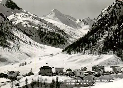 AK / Ansichtskarte  Samnaun_Dorf_GR Unter Engadin mit Muttler 