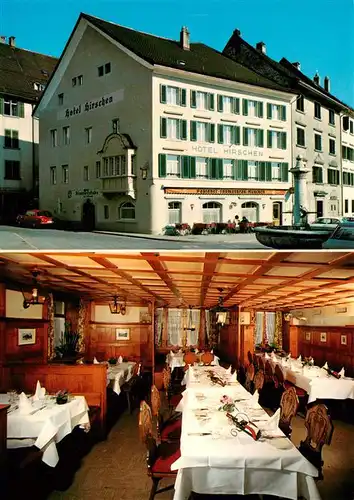 AK / Ansichtskarte  Rapperswil_BE Hotel Hirschen Gastraum Rapperswil BE