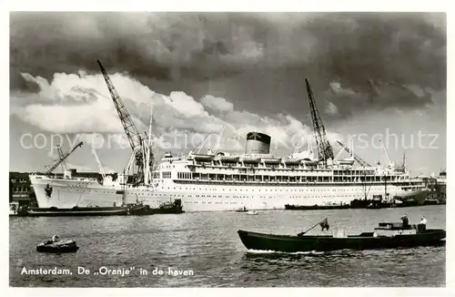 AK / Ansichtskarte  Dampfer_Oceanliner Amsterdam De Oranje  