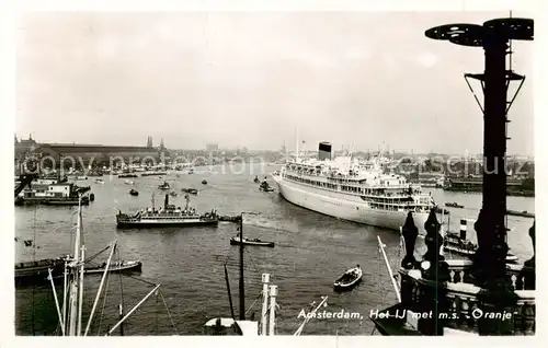 AK / Ansichtskarte  Dampfer_Oceanliner Amsterdam M.S.Oranje 